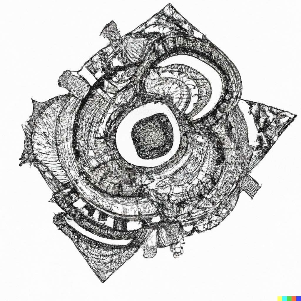 a representation of anxiety, zentangle drawing